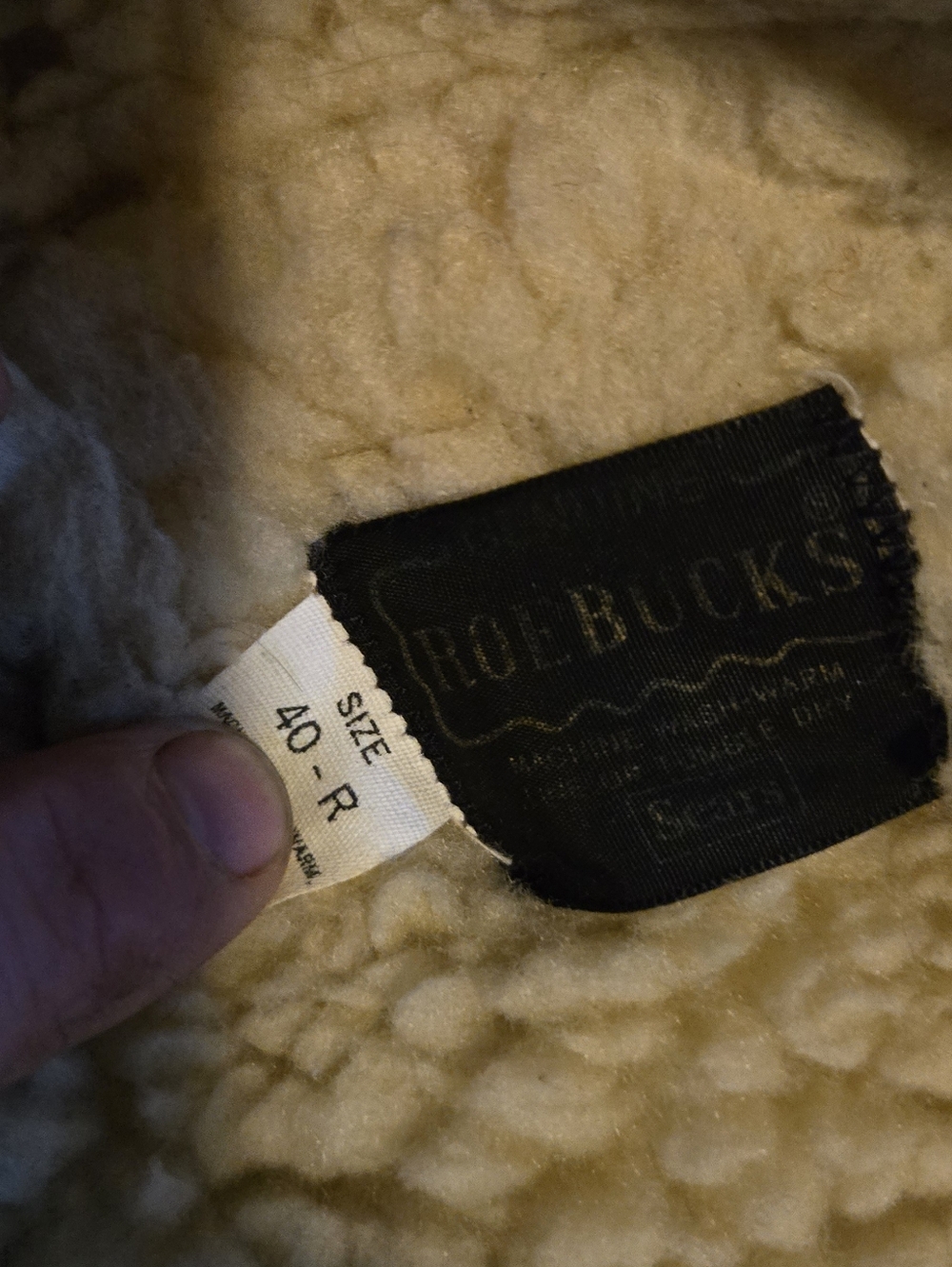 Vintage Sears 40-r Sherpa Lined Denim Ranch Jacket - Picture 3 of 7